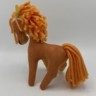 Vintage Dakin Dream Pets Horse Plush Orange Brown Yarn Mane   Tail