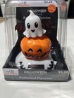 Halloween Solar Powered Dancing Toy Bobblehead Ghost Bat On Pumpkin Rare 2022