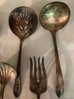 Vntg Silverware Tarnished Tableware Dinnerware Serving Utensils Mixed Lot Of 17 