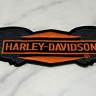 Vintage Harley Davidson Embroidered Black Wing Vest Patch Badge Motorcycle Biker