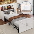 Naizea Twin Full Murphy Bed Cabinet Folding Bed Roll Away Beds W   2  T Mattress
