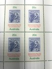 Vtg Ephemera 78 Australia National Stamp Week 20c Blue Kookaburra 12-sheets Of 4