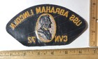 Vintage Us Navy Uss Abraham Lincoln Cvn 72 Ship Iron On Jacket Hat Patch Usn