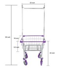 Chaminusa Chrome Side Pole Rack Cart For House And Commercial  lavender Color 