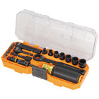 Klein Tools Knect tm  Impact Pass Through And Flip Socket Starter Set  21-piece