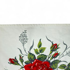 Vintage Kitchen Tea Towel Red Roses Dish Towel 31 x17 