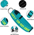 Personalized Reflective Nylon Dog Collar Custom Name Pet Id Tag Adjustable Xs-l