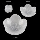 Selenite Bowl  Lotus Flower 3pc Set  Crystal Holder  Cleansing  Crystal Gift
