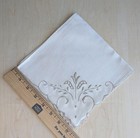 Set  12  Vtg Linen Napkins Hand Embroidered Cutwork Made In Italy 15x15 New Nos