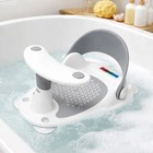 Baby Bath Seat With Thermometer  Non-slip Toddler Chair For 6-24 Months  Gray