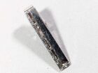 Vintage Silver Tone Textured Bar Tie Clip