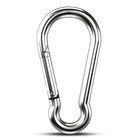 Heavy Duty Stainless Steel Carabiner Clip Spring Snap Hook Ropes Keys Camping Us