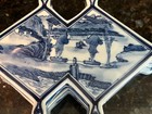 Antique Chinese Trinket Box Blue   White Kangxi Marks Style 8 1  L   Mb617