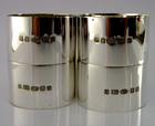 Four John Lewis Solid Sterling Silver Napkin Rings 2009 Boxed 74g