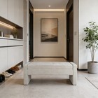 50  Modern Upholstered Storage Bench With Tufted Seat  Fabric Ottoman Bench