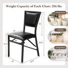 Set Of 4 Folding Dining Chair Metal Frame Home Restaurant Furniture Portable