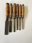 Vintage Hand Forged English Marples Full Mortise Chisels 