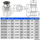 Pneumatic 3 8 Od Tube X 1 4 Npt Male Connector Air Push To Connect Fitting 10pcs