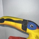 Vintage Hand Carved And Painted Driftwood Toucan Bird 3-d Beautiful 12   x11   