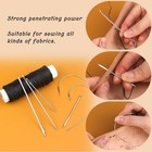 Upholstery Needle And Thread 32 Yards With 7pcs Hand Sewing Needles Home  black 