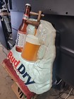Vintage Budweiser Bud Dry Draft Lighted Motion Beer Sign Tap Mug 26 x22 