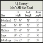 Self Fitting Alb White 30 Inch Zipper Large Poly Cotton Clergy Church Vestment