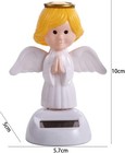 White Solar Powered Dancing angel Solar Dancing Figures solar Powered Shaking   