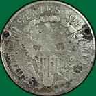 1806 Draped Bust Quarter Fine F Coin  Damaged  41320
