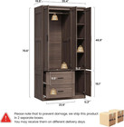 70 6 Inch Armoire Wardrobe Closet With Drawers  dark Walnut 