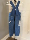 Vintage Oshkosh B   gosh Vestbak Overalls 5t Newsprint Denim Overalls Youth Size 5