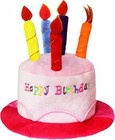 2 Pack Plush Happy Birthday Cake Hat Unisex Adult Size Fancy Dress Party Hats