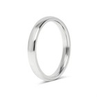 Stainless Steel Wedding Band Promise Ring - Plain Comfort Fit Design 3mm