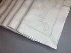 Set Of 6 Large Antique Damask Linen Napkins Monogram    h   - 23x23 5    Inches 