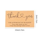 200pcs Brown Thank You For Supporting My Business Cards 2 X 3 5 Inches   9 X    