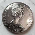 1980          Gibraltar 1 Crown - Admiral Lord Nelson  Bu unc  Free Shipping 