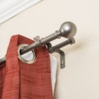 5 8  Classic Ball Double Curtain Rod Set 26 To 48 Inches Dark Nickel