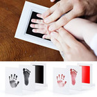 Newborn Baby Diy Hand And Footprint Kit Ink Pads Photo Frame Handprint Toddlers 