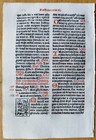 Post Incunable Leaf Brevarium Pataviensis Small Woodcut  528  - 1508