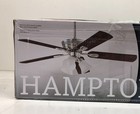 Hampton Bay Glendale Iii 52 In  Indoor Brushed Nickel Ceiling Fan With Light New