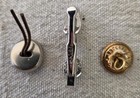Vintage Fire Department Fd Uniform Buttons   Silver Tone Clip Lot Of 3