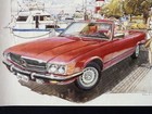 Mercedes-benz 450sl Convertible Ken Dallison Poster Fine Art Print
