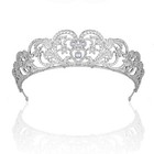Luxury All Cz Cubic Zirconia Classical Queen Wedding Party Princess Tiara Crown