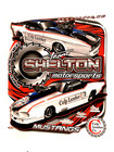 Team Shelton A Pair Of Ford Mustangs Congruity Nhra Pro Mod Drag Racing Postcard