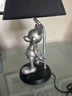 Rare Disney Mickey Mouse Pewter Looking Finish Lamp