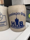 Vintage German Beer Stein Lot Of 4 Grey Stoneware Mug 0 5l W Germany Frankenmuth