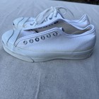 Vintage Converse Jack Purcell Made In Usa Mens 4 White Canvas Blue