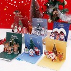 Elegant 3d Pop-up Christmas Greeting Cards- 6-piece Handmade Holiday Gift Set Us