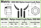 M2 5-0 45 Stainless Steel Nylon Insert Hex Lock Nut  Metric Din 985 A2   18-8