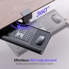 Klearlook Keyboard Tray Under   Over Desk Adjustable Ergonomic 360 Rotation Tilt