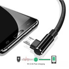 3pack 90 Degree Right Angle Micro Usb Cable Charger Cord 3 6 10ft For Samsung Lg
